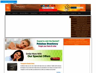thangamsdentalclinic.org screenshot