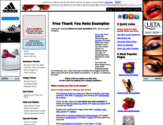 thank-you-note-examples.com screenshot
