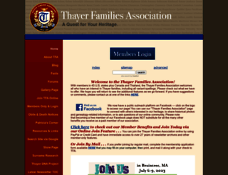 thayerfamilies.com screenshot