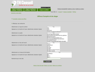 thconseil.sitederecrutement.com screenshot