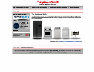 the-appliance-clinic.com screenshot