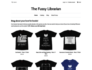the-fussy-librarian.myshopify.com screenshot