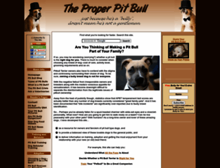 the-proper-pitbull.com screenshot