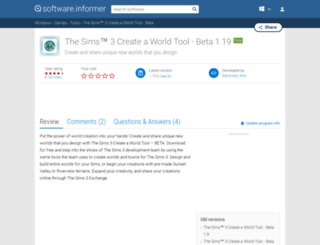 the-sims-3-create-a-world-tool-beta.software.informer.com screenshot