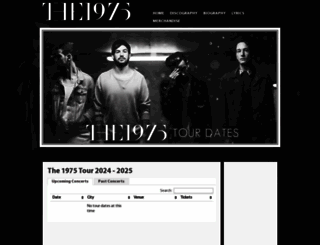 the1975tourdates.com screenshot