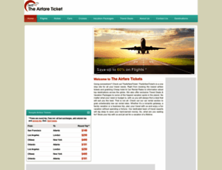theairfareticket.com screenshot