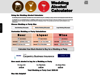 thealcoholcalculator.com screenshot