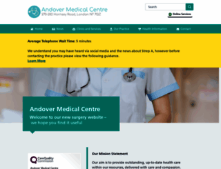 theandovermedicalcentre.co.uk screenshot