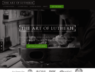 theartoflutherie.com screenshot