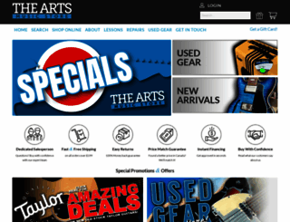 theartsmusicstore.com screenshot