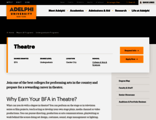 theatre.adelphi.edu screenshot