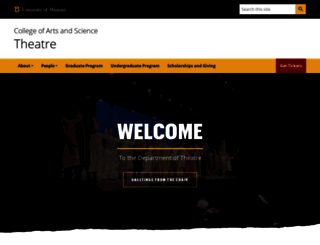 theatre.missouri.edu screenshot