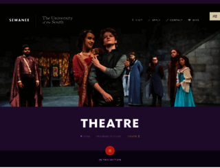 theatre.sewanee.edu screenshot