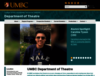 theatre.umbc.edu screenshot