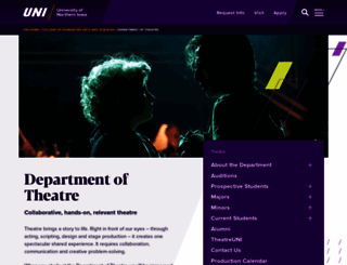theatre.uni.edu screenshot