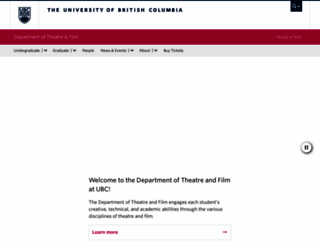 theatrefilm.ubc.ca screenshot
