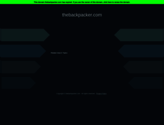 thebackpacker.com screenshot