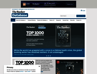 thebankerdatabase.com screenshot