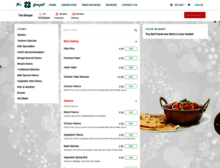 thebengalindianrestaurant.com screenshot