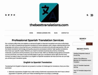 thebesttranslations.com screenshot