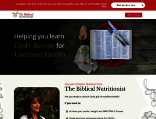 thebiblicalnutritionist.com screenshot