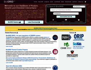thebiogrid.org screenshot