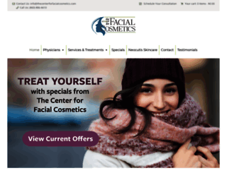 thecenterforfacialcosmetics.com screenshot