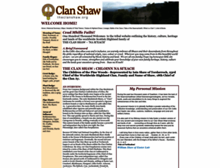 theclanshaw.org screenshot
