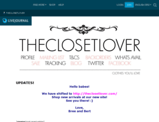 theclosetlover.livejournal.com screenshot