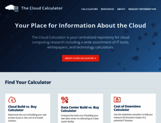 thecloudcalculator.com screenshot