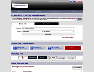 thecommunicationsjob.com screenshot