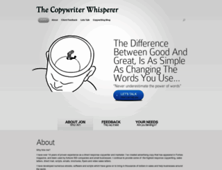 thecopywriterwhisperer.com screenshot