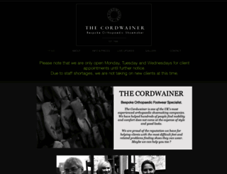 thecordwainer.co.uk screenshot
