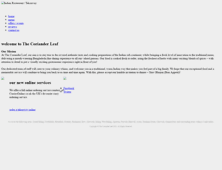 thecorianderleaf.com screenshot