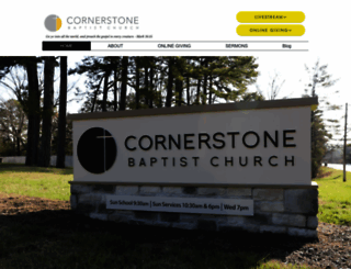 thecornerstonebaptist.com screenshot