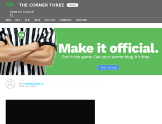 thecornerthree.sportsblog.com screenshot