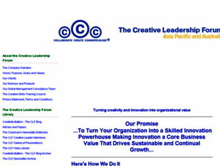 thecreativeleadershipforum.com screenshot