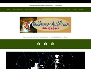 thedanceartscenter.com screenshot