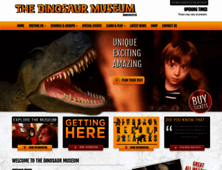 thedinosaurmuseum.com screenshot
