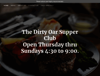 thedirtyoarsupperclub.com screenshot