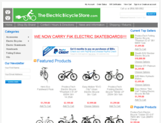 theelectricbicyclestore.com screenshot