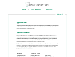 theelkinsfoundation.org screenshot