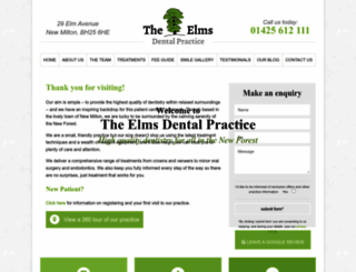 theelmsdentalpractice.co.uk screenshot