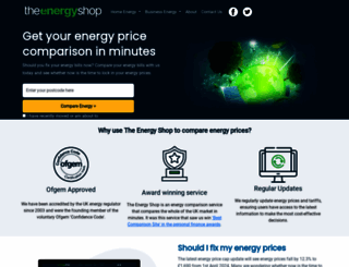 theenergyshop.com screenshot