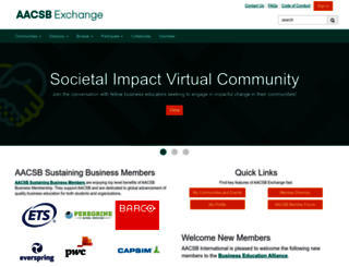 theexchange.aacsb.edu screenshot