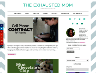 theexhaustedmom.com screenshot
