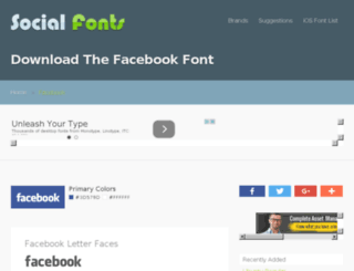 thefacebookfont.com screenshot