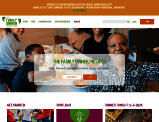 thefamilydinnerproject.org screenshot