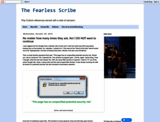 thefearlessscribe.blogspot.com screenshot