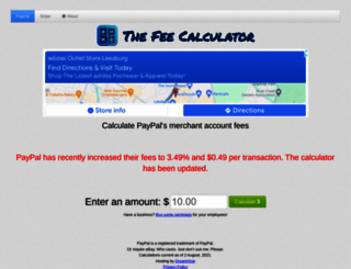 thefeecalculator.com screenshot
